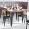 Flash Furniture Green Vinyl Seat Dining Chair with Natural Wood Back XU-DG6V5GNV-NAT-GG - alternate 3